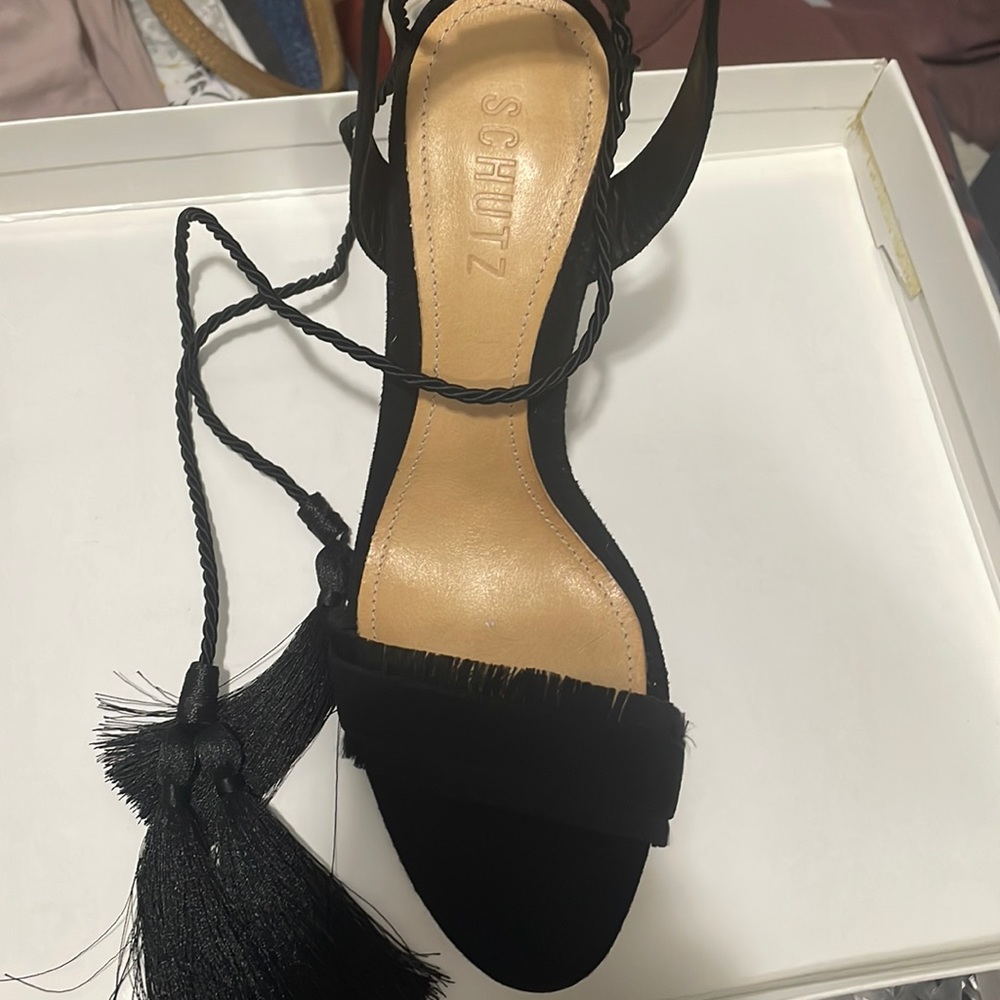 Schutz black heels 7.5